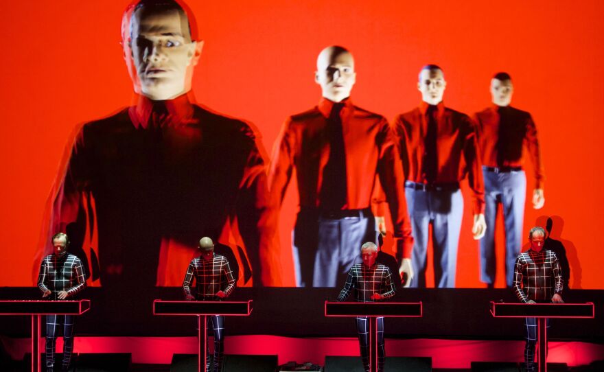 Kraftwerk at the 9:30 Club in Washington, D.C. The band continues to break new ground in concert visuals.