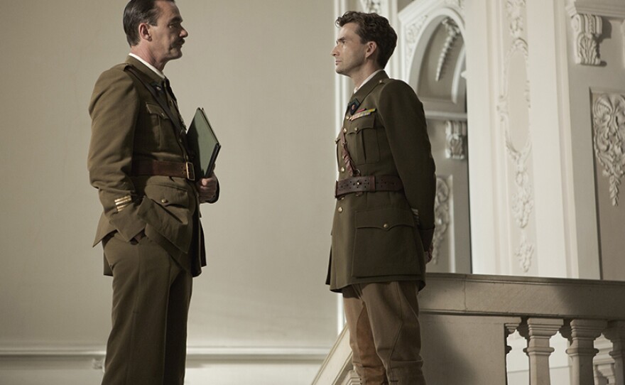 Mercier (DAVID TENNANT) and Colonel Lessard (RICHARD LINTERN) at the embassy.