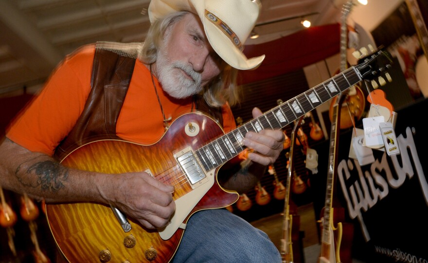 Guitarist, singer and songwriter Dickey Betts was a founding member of the Allman Brothers Band. He's pictured on May 19, 2014, in Nashville, Tenn.