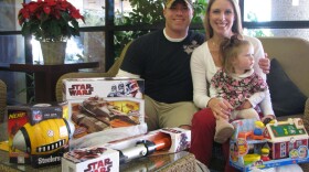 Hundreds of military families showed up for toys during the Operation Homefront event at Camp Pendleton on December 4, 2009.