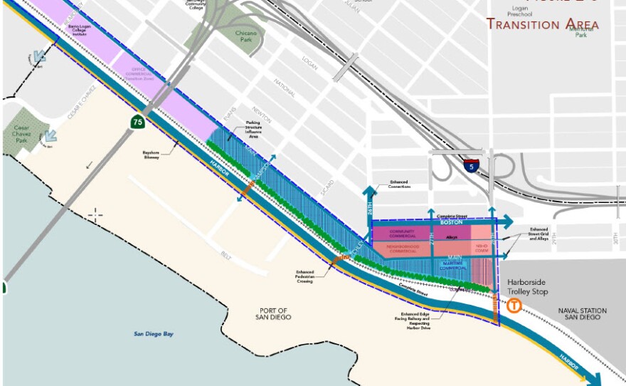 Image of the proposed "Transition Area," October 2021.