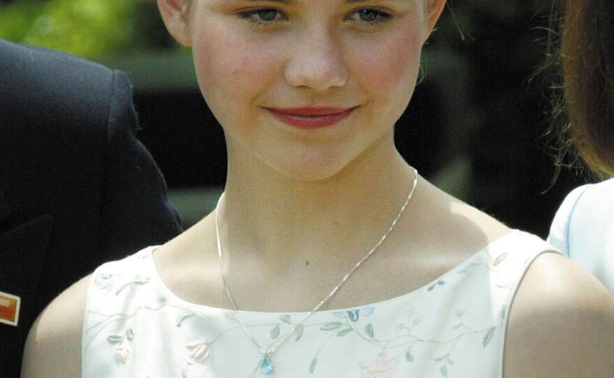 Smart attends a White House ceremony in 2003, after then-President George W. Bush signed into law the Amber Alert package which would create a system to help find kidnapped children.