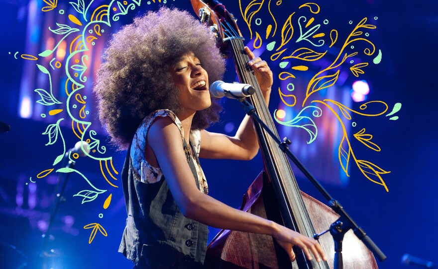 Esperanza Spalding performs at the 2011 Montreux Jazz festival in Switzerland.