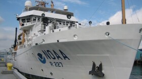 The $55 million NOAA ship Bell M Shimada is the fourth in a class of new high-tech fisheries survey vessels.