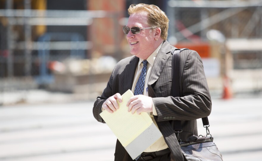 Attorney Cory Briggs leaves San Diego Superior Court on July 31, 2015.