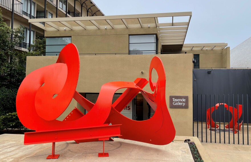 Mark di Suvero's 2018 sculpture, "Mamma Mobius," is shown in an undated photo at Tasende Gallery in La Jolla, Calif. 