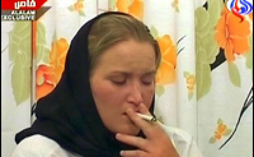 A video grab from the Iranian TV station Al-Alam shows British servicewoman Faye Turney, who was among the British sailors seized last week at gunpoint by Iran in northern Gulf waters.