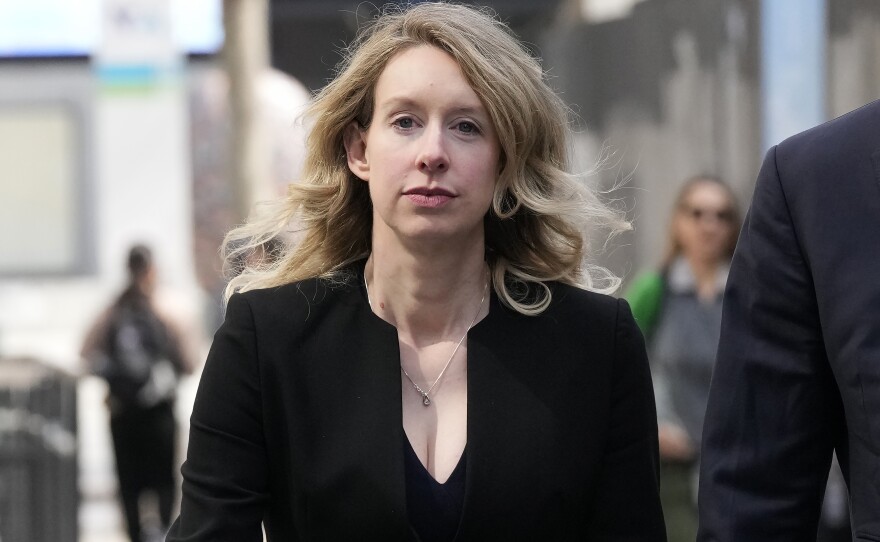 Former Theranos CEO Elizabeth Holmes leaves federal court in San Jose, Calif., Friday, March 17, 2023.