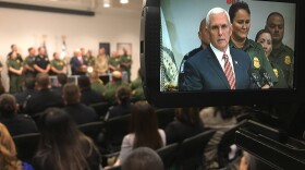 Vice President Mike Pence speaks to Department of Homeland Security and Border Patrol personnel at the El Centro Station, April 30, 2018. 


