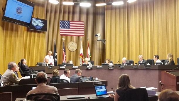 San Diego County Board of Supervisors in chamber on June 26, 2019.

