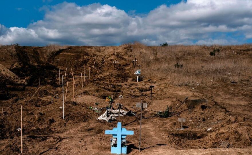 View of new common graves —needed due to the increase in the number of murders in late 2019 — at a cemetery in Tijuana, Baja California, Mexico, on November 22, 2019.