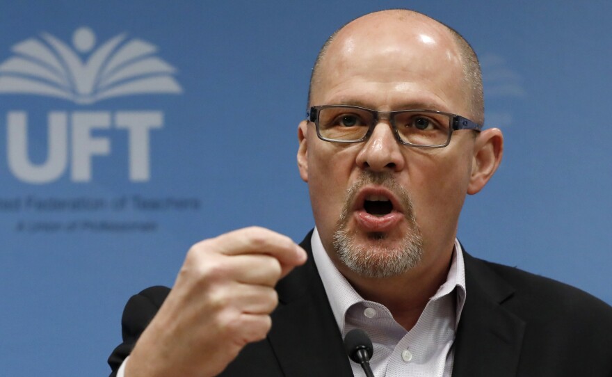 Michael Mulgrew, president of the United Federation of Teachers in New York City, said at a press conference Wednesday that schools were not ready to reopen.