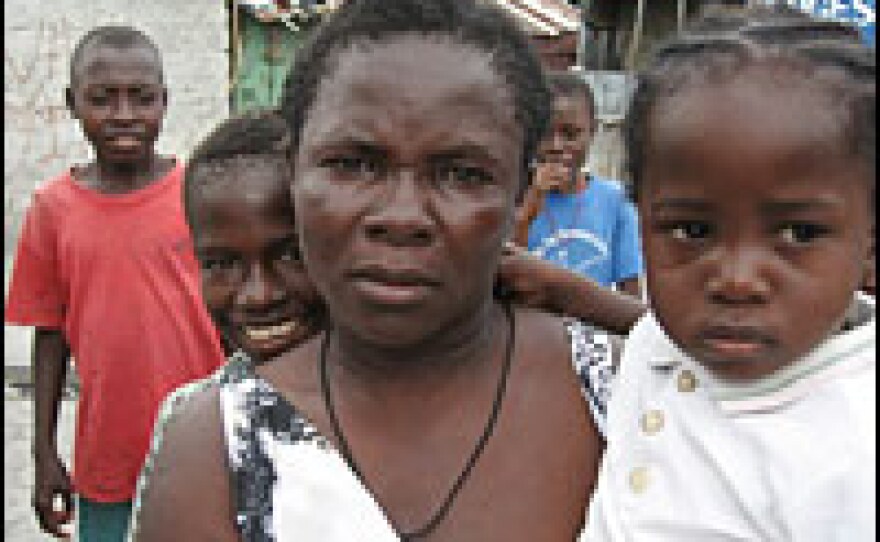 Marijo Joseph lives in the Port-au-Prince slum of Cite Soleil and cannot afford to buy enough food to feed her seven children.