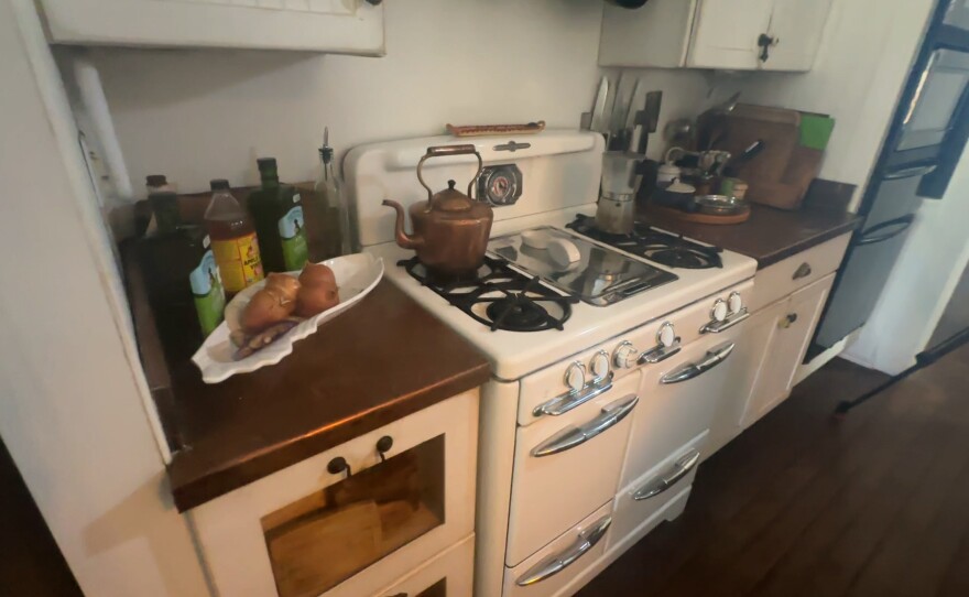 The kitchen where Agnes White did her radio broadcasts from is shown on December 1, 2023.