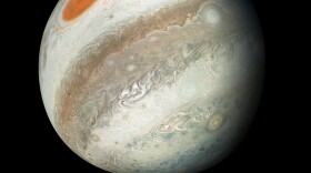 This new perspective of Jupiter from the south makes the Great Red Spot appear as though it is in northern territory. This view is unique to Juno.