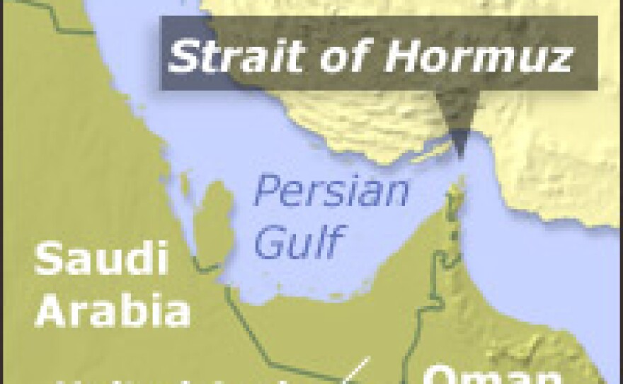 About 40 percent of the world's oil exports passes through the narrow waterway on its way from the Persian Gulf to global markets.