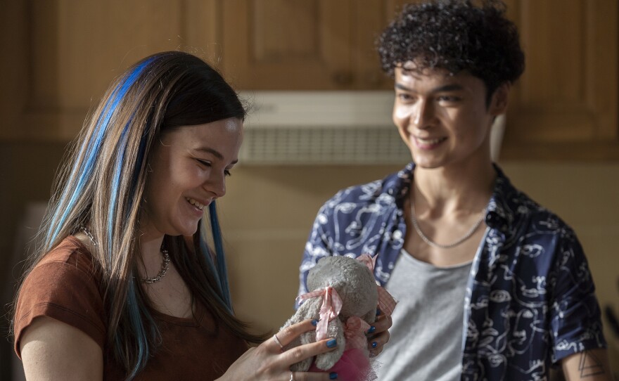 Alais Lawson as Claudette and David Hecter as Xavier in THE MADAME BLANC MYSTERIES Season 1, Episode 4