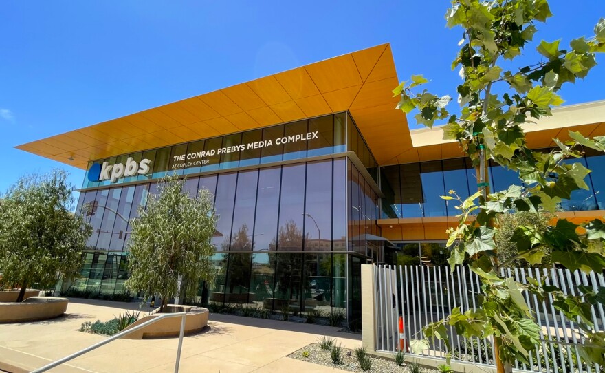 Photo of the front of KPBS station