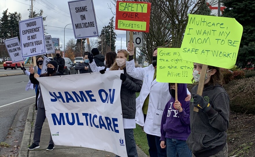 Members of the Union of American Physicians and Dentists went on a two-day strike in November asking for more N95 masks. MultiCare found another vendor for N95s and said it would provide them by mid-December.