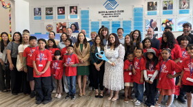 Elected officials, community leaders and club members celebrate the completed solar energy and battery storage system at the Boys & Girls Club of South County in Imperial Beach on June 16, 2026.