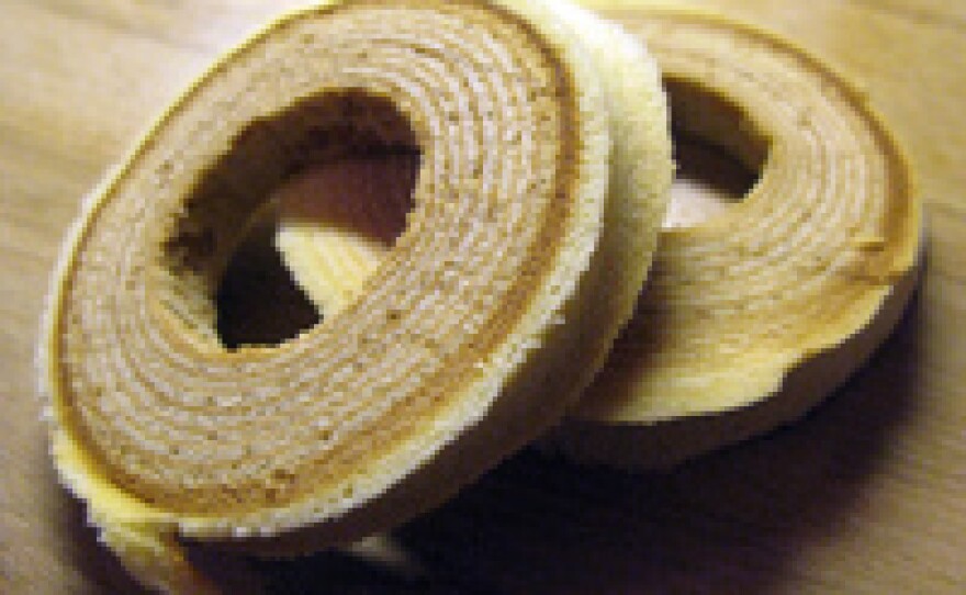 The rings of Saturn? Nope. A slice of baumcuchen.