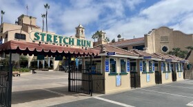 The outside of the racetracks at the Del Mar Fairgrounds are shown, Oct. 6, 2025.