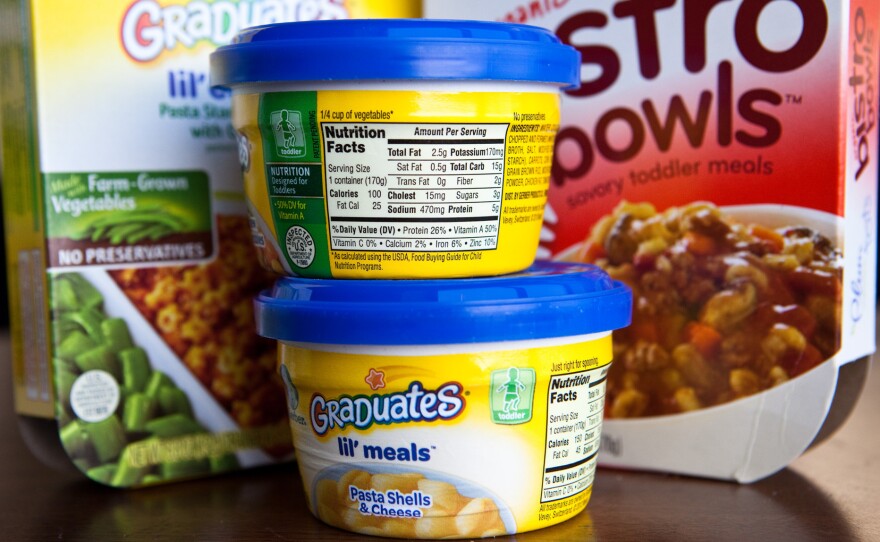 Prepacked food marketed for toddlers can contain high levels of sodium