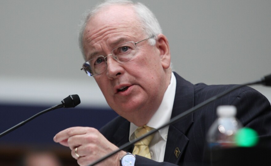 Then Baylor University President Ken Starr testifies at the House Committee on Education and Workforce on college athletes forming unions, on May 8, 2014, on Capitol Hill in Washington.