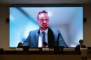 Board Member Rhys Williams appears on a screen during a California Environmental Protection Agency Board of Environmental Safety meeting at CalEPA headquarters in Sacramento on July 23, 2026. Williams attended the meeting virtually.