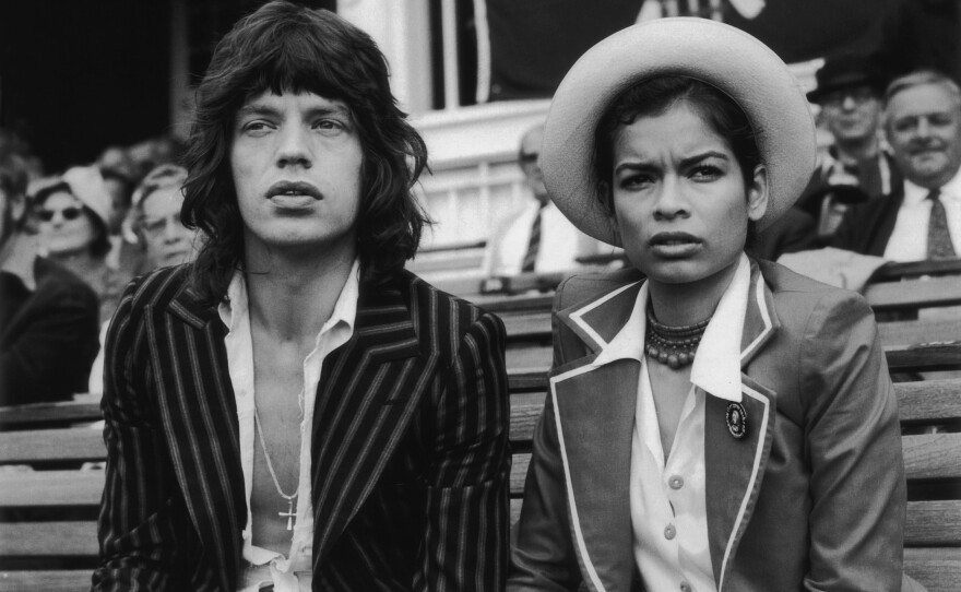 Mick Jagger and Bianca Jagger, pictured in 1972, were among the style icons of the era.