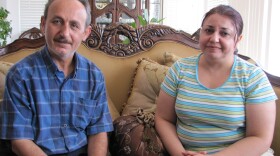 Hazim Jajo and Hanna Ishaq have been waiting for Ishaq's 84-year-old mother, currently living as a refugee in Syria, for more than two years. 