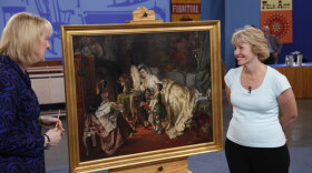 At ANTIQUES ROADSHOW in San Jose, California, a guest brings in a painting entitled "The Wet Nurse," by the German genre painter Carl Herpfer. Appraiser Nan Chisholm marvels at his technique and assigns the painting a value of $80,000.