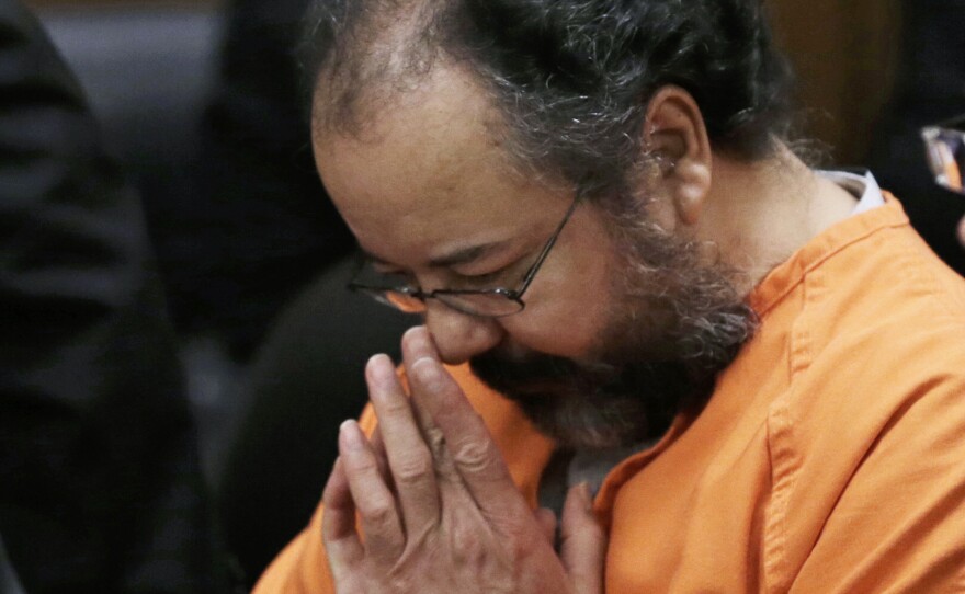 Ariel Castro appears in court during the sentencing phase on Thursday in Cleveland. Castro pleaded guilty last week to 937 counts, including kidnapping, rape and aggravated murder.