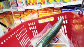 A shopper's basket in this undated photo.