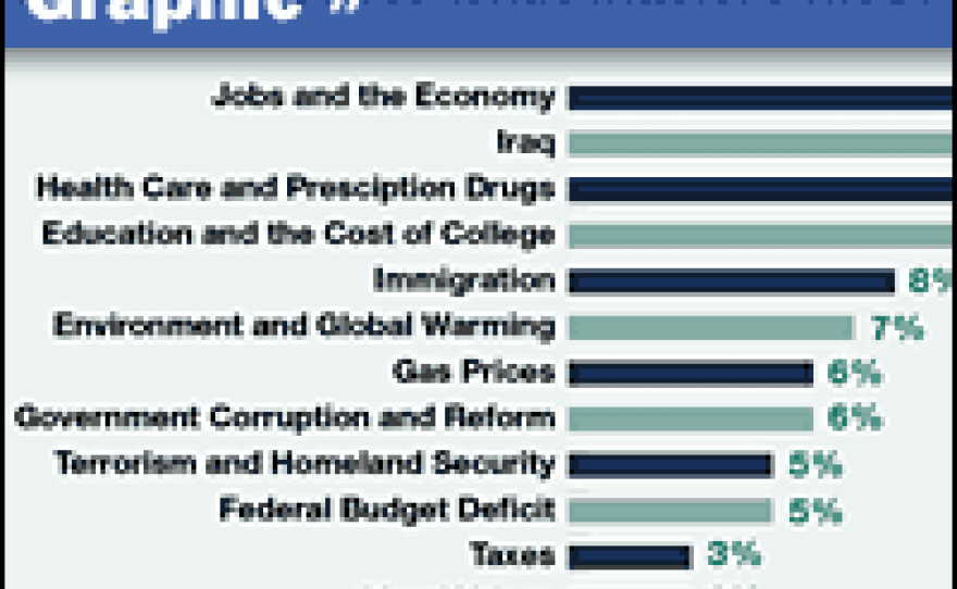 Click "enlarge" to see what issues matter most to young voters.