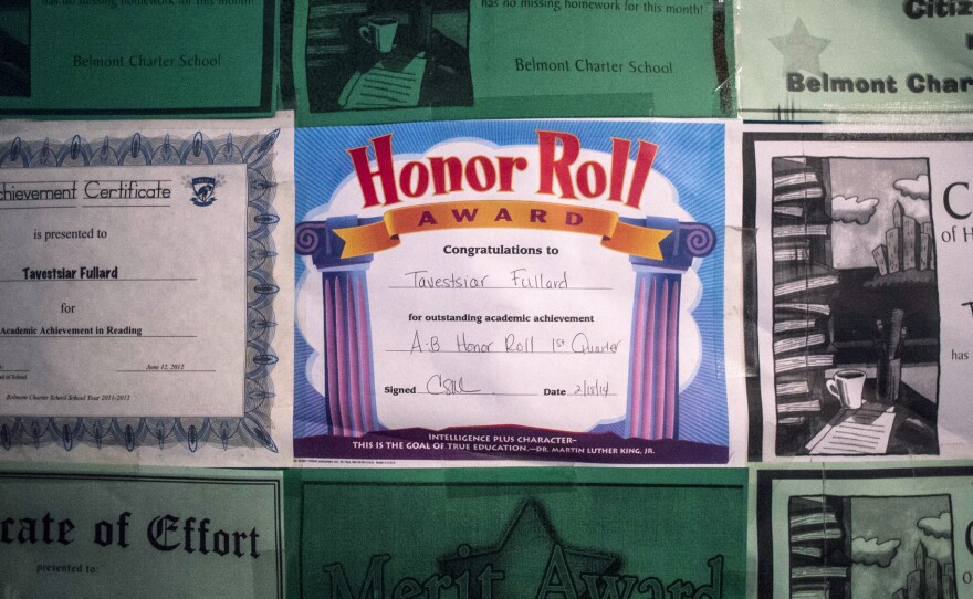 Honor roll certificates and achievement awards now line the bedroom walls of 11-year-old Tavestsiar Fullard.