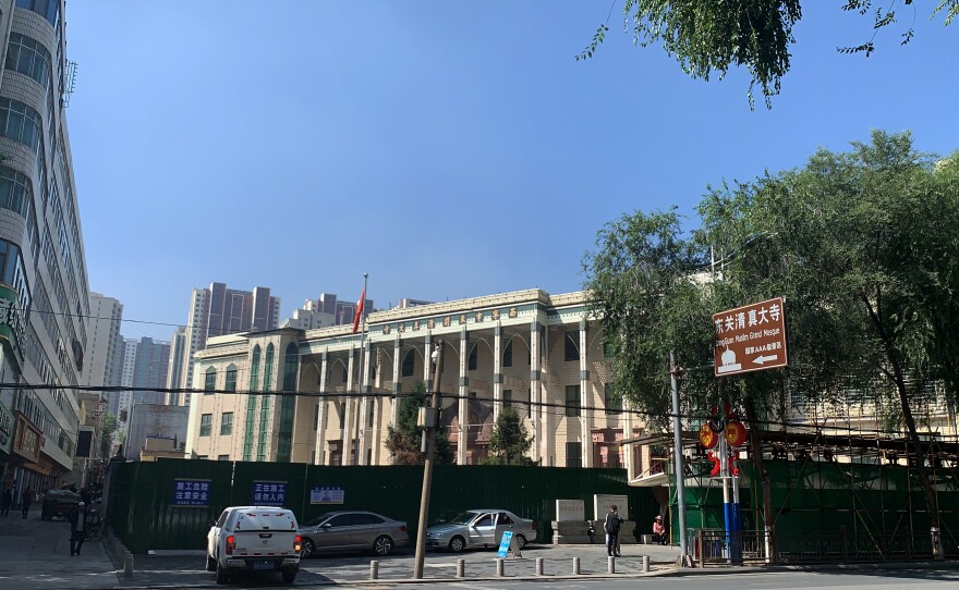 The Dongguan mosque in September. China is removing the domes and minarets from thousands of mosques across the country. Authorities say the domes are evidence of foreign religious influence. They are taking down overtly Islamic architecture as part of a push to sinicize historically Muslim ethnic groups — to make them more traditionally Chinese.