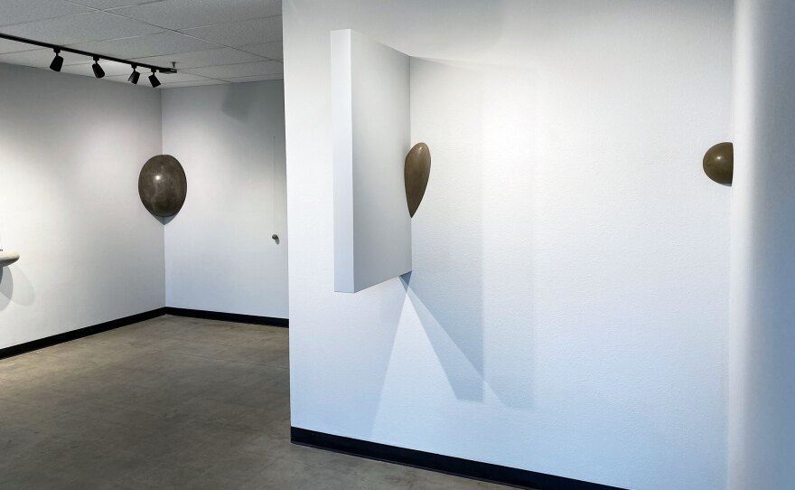 Work by Tom Driscoll is shown installed at SIP Art Studio in an undated photo.