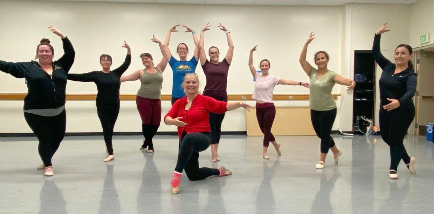 Christine Brady teaching ballet undated.<br/>