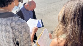 SDSU students talk with people experiencing homelessness to draw maps of their home territories. 