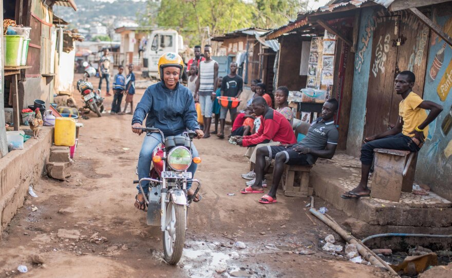 Mariatu Kamara is a former prostitute who was trained to become a motorbike taxi driver. Despite police harassment and restrictions on where taxis can operate, she is determined to make her new life work.