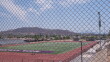 Santana High School's football field, on the east side of campus, is shown through a chain link fence on Aug. 12, 2026.