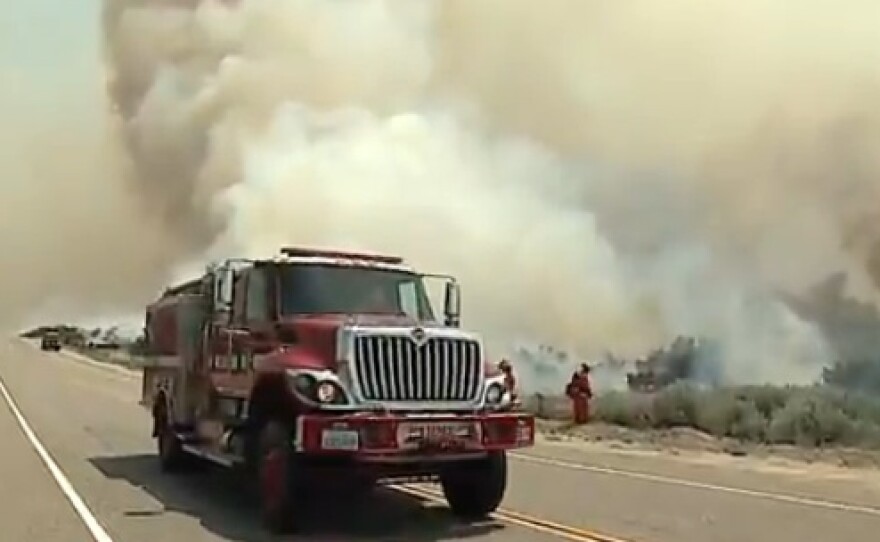 Nearly 1,500 firefighters were battling the Vallecito Complex Fires from the ground and the air, August 15, 2012.