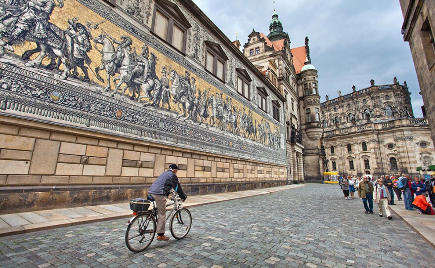 Parade of Nobles porcelain mural in Dresden, Germany.