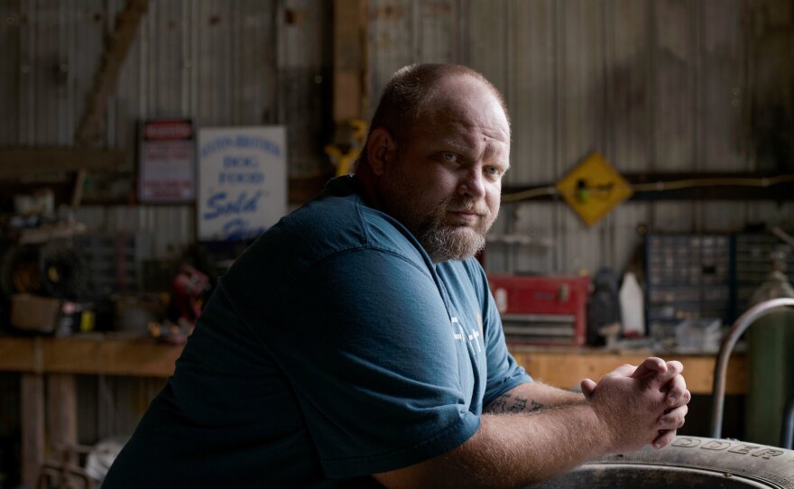 Gary Michael Hunt is one of Martin County's nearly 12,000 residents living with water issues. Hunt lives outside town on a mountain ridge and has outfitted a tank to collect water when the taps work and store it for when they stop working. He says his taps run dry multiple times a week.