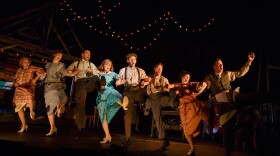 The cast of the musical "Bright Star" at The Old Globe, Nov. 2, 2014.