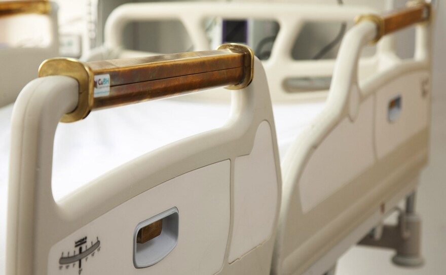 A copper bedrail can kill germs on contact.