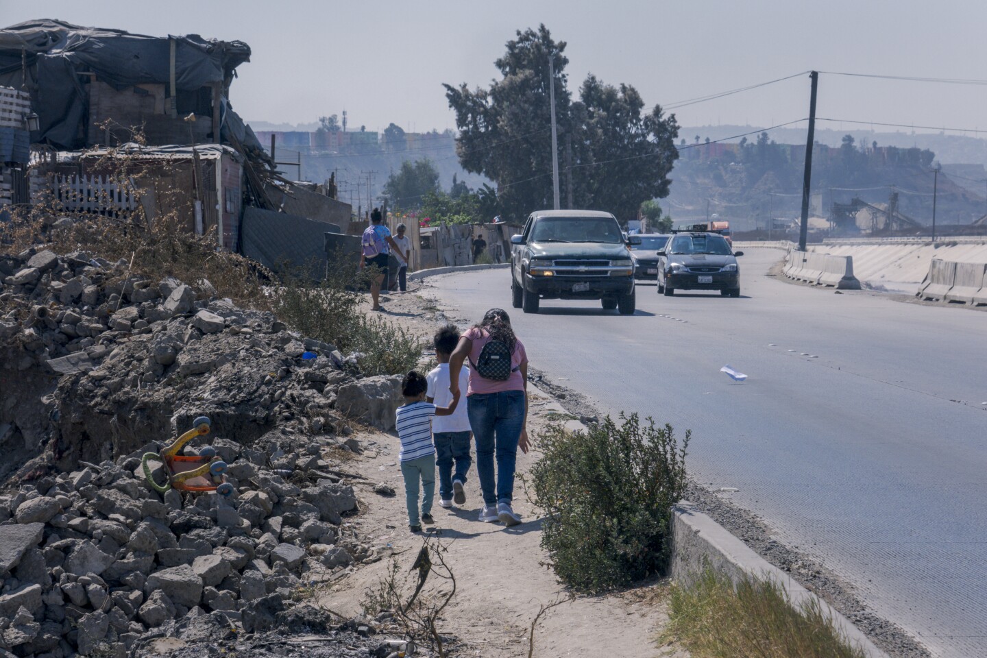 Tijuana's Nueva Esperanza neighborhood is one of the city's poorest with residents living in makeshift homes. Undated image.
