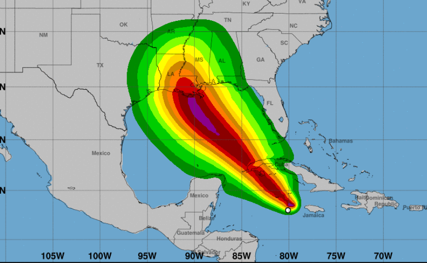 Tropical Storm Ida has formed in the Caribbean Sea and is forecast to grow into a Category 2 hurricane before its expected to hit the coast of Louisiana.
