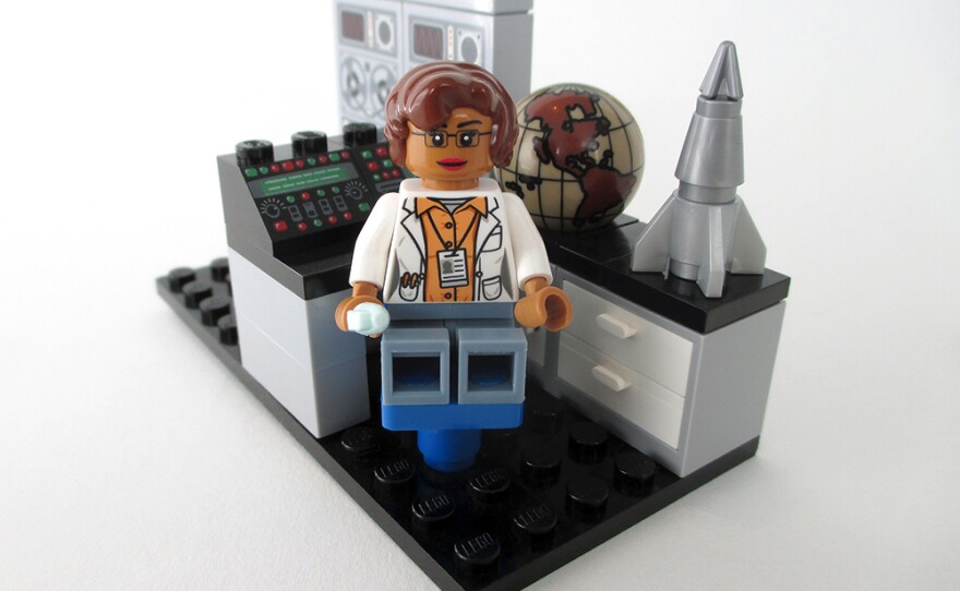 A Lego figure of mathematician and space scientist Katherine Johnson, whose story was featured in the recent film Hidden Figures.